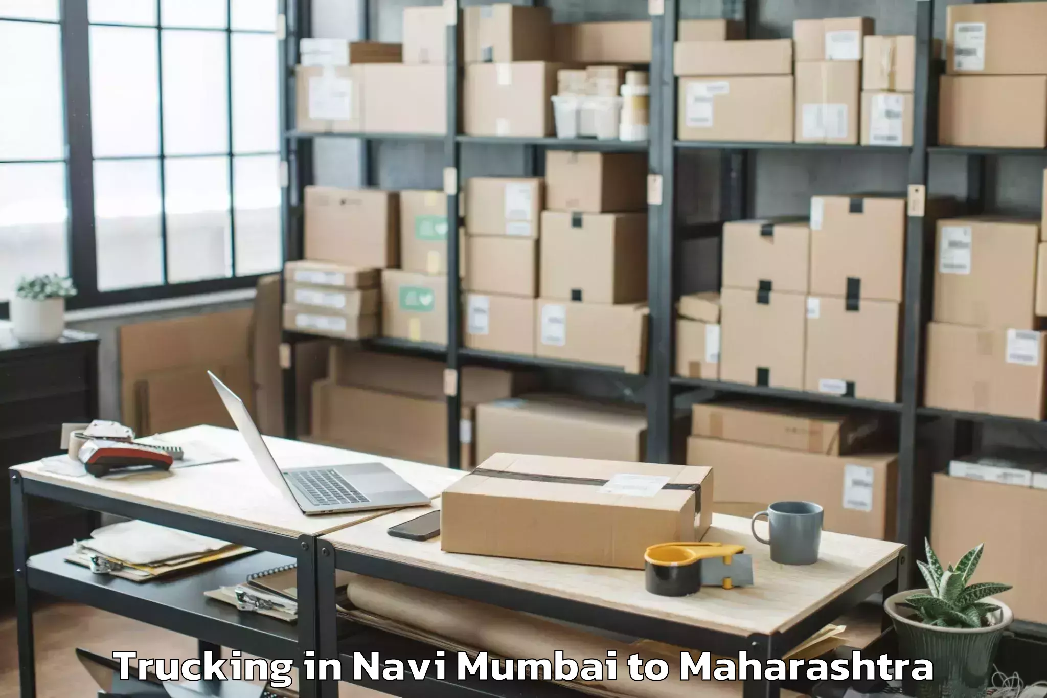 Top Navi Mumbai to Malkapur Trucking Available